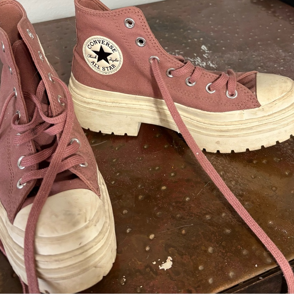 Converse Women's Dusty Rose Platform Sneakers